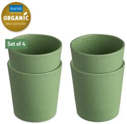 Koziol Pahar de plastic CONNECT, set de 4 buc, 190 ml, verde frunză naturală, Koziol (KOZ7141703) Pahar