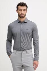 BOSS Orange pamut ing olasz galléros, fehér, slim, 50519748 - kék M