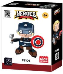 NICE Set constructie Soldat albastru , supererou cu scut, 226 piese (NC78106)
