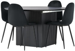  Étkezőgarnitúra Dallas 4287 (Fekete)