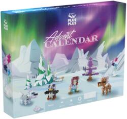 Plus-Plus Set constructie Plus-Plus, Calendar Advent - Mos Craciun si Aurora Boreala (PP4337)