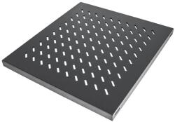 Manhattan Rackszekrény polc - 712538 (19", 1U, fix, 525 mm mély, fekete) (712538) - pixel