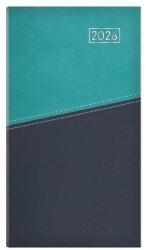 TopTimer Zsebnaptár, álló elrendezésű, TOPTIMER "Duplex", türkiz-kék (23C035D-0T4)