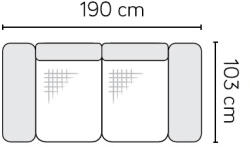 Stagra Kanapé AREZZA Kivitel: 2, 5 üléses