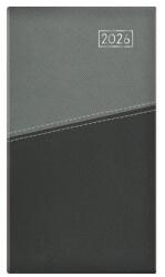 TopTimer Zsebnaptár, álló elrendezésű, TOPTIMER "Duplex", szürke-antracit (26C035D-053) - nyomtassingyen