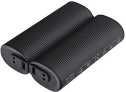 VEGER külső akkumulátor 2 x 5000 mAh kézmelegítővel 2.4A 2 db fekete ezüst