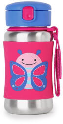 Skip Hop Zoo Pillangó Rozsdamentes Acél Szívószálas Kulacs - Duplafalú, Szivárgásmentes és BPA-mentes Itatópohár 12 Hónapos Kortól