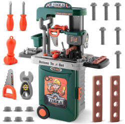 Ricokids Gyerekműhely kiegészítőkkel gurulós bőrönddel zöld Ricokids (772300)