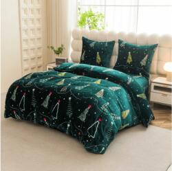  Lenjerie cocolino CHRISTMAS DRIFT verde Dimensiune lenjerie de pat: 2 buc 70 x 90 cm | 200 x 220 cm Lenjerie de pat