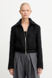 BOSS dzseki gyapjúkeverékből - fekete 40