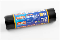 Mazzini Szemeteszsák újrahasznosított 150 liter 80 x 120 cm 25 mikron 10 db/tekercs Mazzini_fekete - delfinbuvar