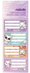 Nebulo Füzetcímke NEBULO 12 darabos Cica (FC-CICA-12)