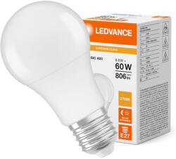 OSRAM LED izzó E27 A60 8.8W = 60W 2700K 806lm Meleg 200° Ledvance (4099854043956)