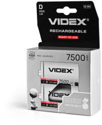 Videx Nikkel-metálhidrid akkumulátor 7500mAh D 2 db VIDEX (VIDBAT0255)