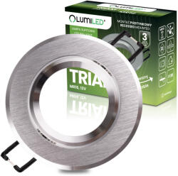 Lumileds Halogén süllyesztett mennyezeti lámpa, kerek, mozgatható, GU10, MR16, ezüst, TRIAM LUMILED (LEDOPRMIA804)