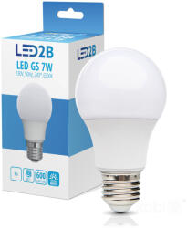  LED izzó E27 gömb alakú 7W 600lm 6000K Hideg 240° LED2B Kobi (KOBZAR1214)
