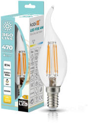 Kobi E14 LED gömbizzó 470lm 4W 3000K Meleg 360° Izzószálas Kobi (KOBZAR1340)