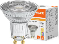 OSRAM LED izzó spotlámpa GU10 PAR16 3.4W = 35W 230lm 3000K Meleg 36° CRI97 Szabályozható Ledvance (4099854059834)