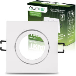 Lumileds Halogén süllyesztett mennyezeti lámpa, négyzet alakú, mozgatható, GU10, MR16, fehér, TRIAM LUMILED (LEDOPRMIA820)