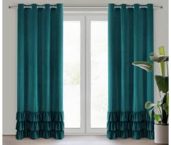 EUROFIRANY Megi fodros dekor függöny Sötét türkiz 140x250 cm