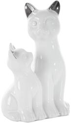 EUROFIRANY Fehér macska figura Fehér 15x11x22 cm