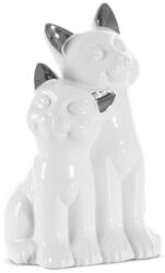 EUROFIRANY Fehér macska figura Fehér 14x12x22 cm