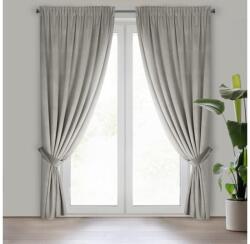 EUROFIRANY Antara bársony sötétítő függöny megkötővel Szürke 140x300 cm