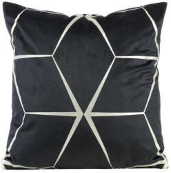 Eurofirany Blink28 bársony párnahuzat Fekete/ezüst 45x45 cm