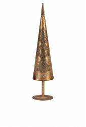 Autronic Karácsonyi fém dekoráció Fa, arany , 11 x 11 x 48cm