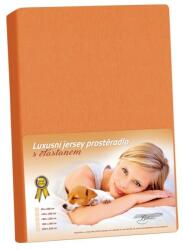 Bellatex Jersey lepedő elasztánnal, mandarin színű, narancssárga, 140 x 200 cm