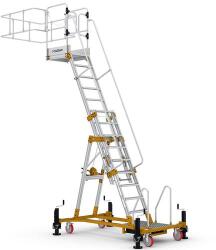 CAGSAN MONTANA konténer létrás dobogó- személyemelő 11 fokos (Munkamagasság: 6m) (YP300) - allvanyaruhaz