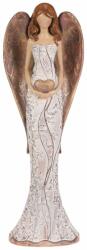 Autronic Poliresin angyal virágos ruhában Szív, béž-réz