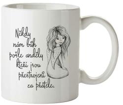 Bohemia Gifts Angyalok és barátok kerámia bögre, 350 ml