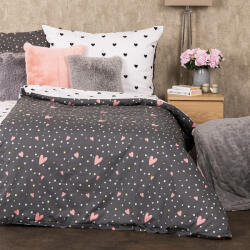 4home Szív pamut ágyneműhuzat, 220 x 200 cm, 2 db 70 x 90 cm