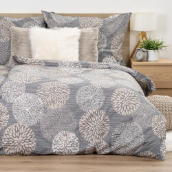 4home pamut ágynemű Grey Petals, 140 x 200 cm, 70 x 90 cm