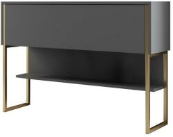 Hanah Home Luxe Anthracite and Gold komód, antracit