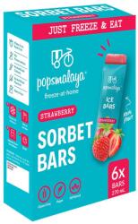 Popsmalaya Eper Ízű Jégnyalóka, (6x45ml) 270ml (Popsmalaya) (9555855401102  19/10/2026 (24db))