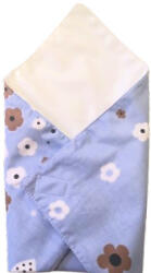  Vízhatlan szendvics csomagoló - öko szalvéta 28x28 cm / kék apró virág mintás