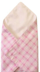  Környezetbarát uzsonna csomagoló - újraszalvéta 28x28 cm / rózsaszín kockás