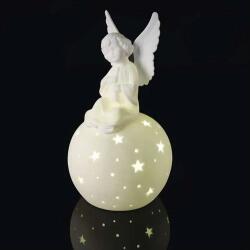  LED kerámia angyal, 16*16*29 cm, 2x AA, meleg fehér, időzítő, 2× AA elem (nem a csomag része). Már csak a Lehel utcai üzletben! (DCLW33ANGEL)