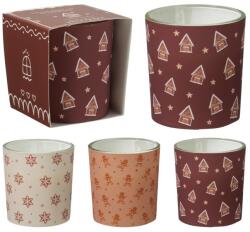  Üvegbe Töltött Gyertya 70X75Mm Illatos Ajándékdobozban Vegyes Színes