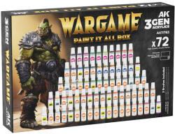 AK Interactive WARGAME PAINT IT ALL BOX 72 COLORS 3GEN (AK11783)