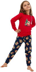 Cornette Pijama fete CORNETTE 594/186 TEDDY roșu: 110/116 (32449 110/116)