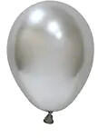 Balonevi Latex lufi, 5", 13cm, 100db/cs, Krom Silver, Króm Ezüst (LUFI716849)