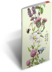 REALSYSTEM zsebnaptár, álló, kétheti, 8x15cm, 2026, zsebirka herbárium (RSZ-8011-57)