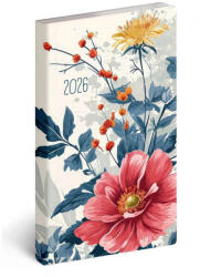 REALSYSTEM zsebnaptár, álló, heti, 9x16, 5cm, 2027. Flexi floral (RSZ-5811-87) - mesescuccok