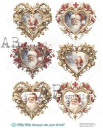  Rizspapir - Mikulás szivekben, 6 kép