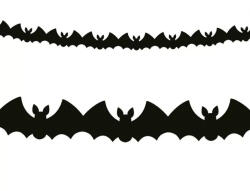  Denevér Black papír girland 300 cm (MLG187250)