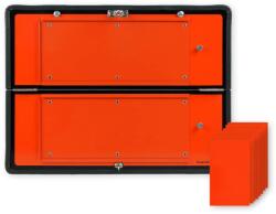  ADR narancssárga tábla, cserélhető üres számlapok, 300x400 mm (18412001-MKS)