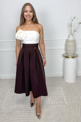 Parisse Barna A-vonalú midi szoknya Méret: L